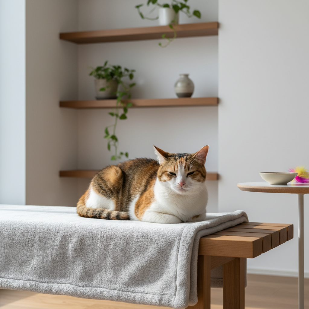 猫のストレスを最小限にするための配慮に関する画像