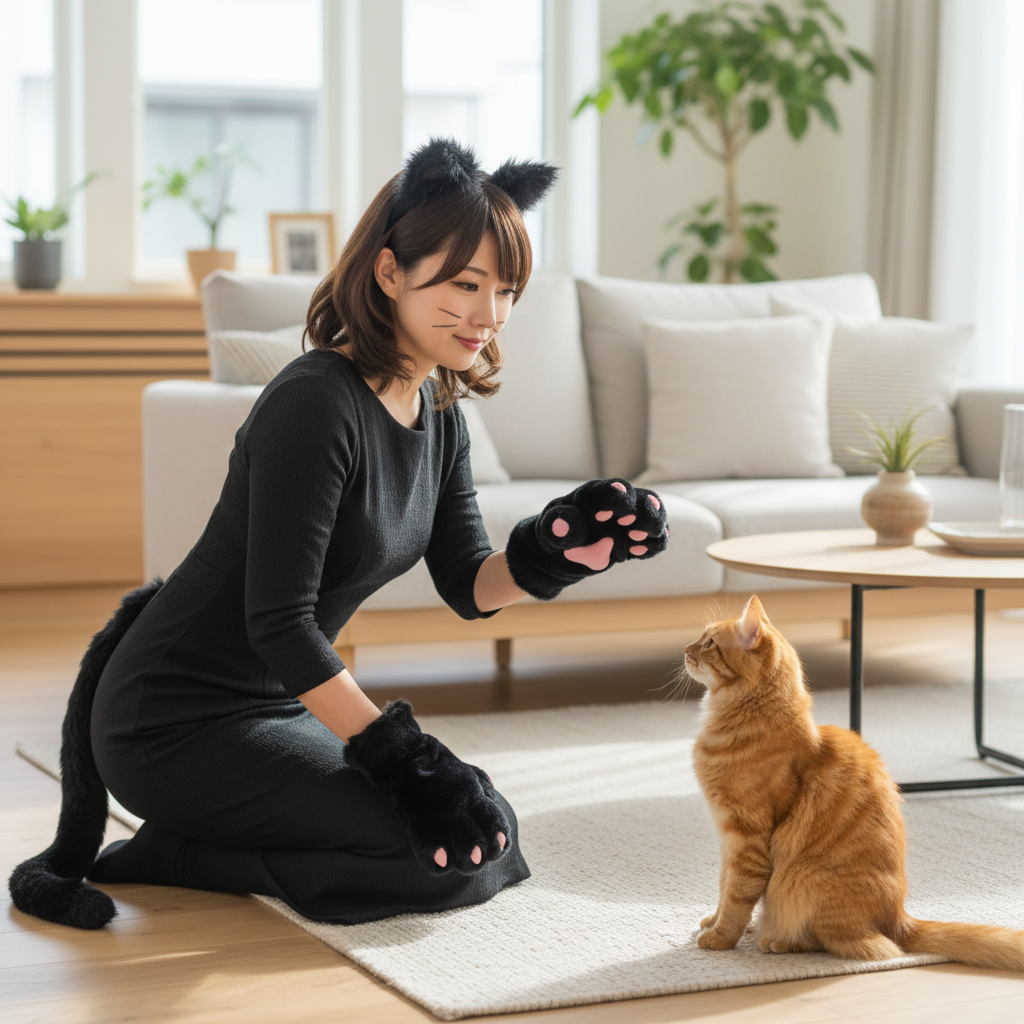 ハロウィンやイベントに！大人向け猫コスプレに関する画像