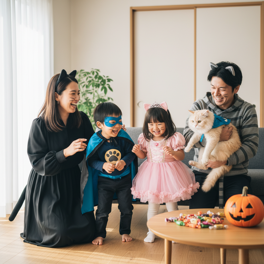 家族みんなで楽しむ！子供向け・男の子・女の子向け猫コスプレに関する画像