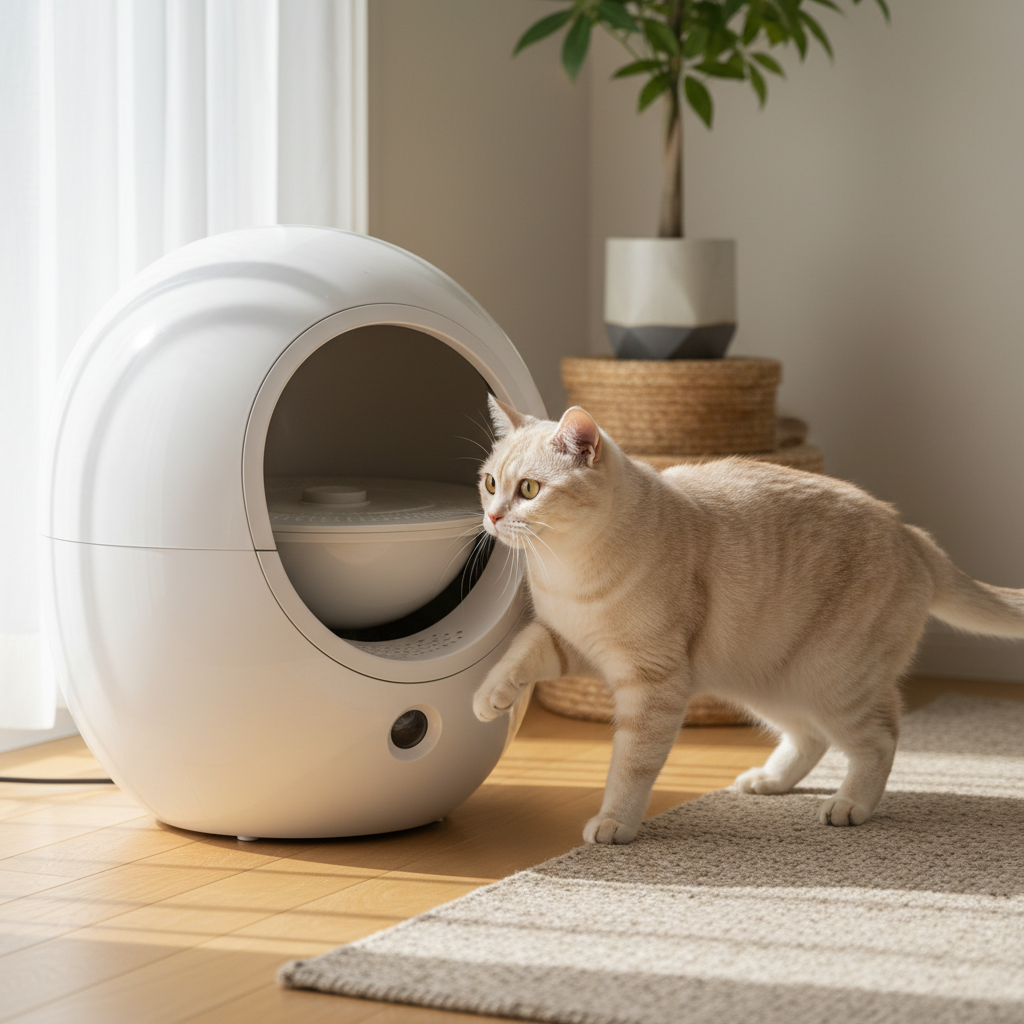 自動トイレ使用中の事故リスクと対策に関する画像