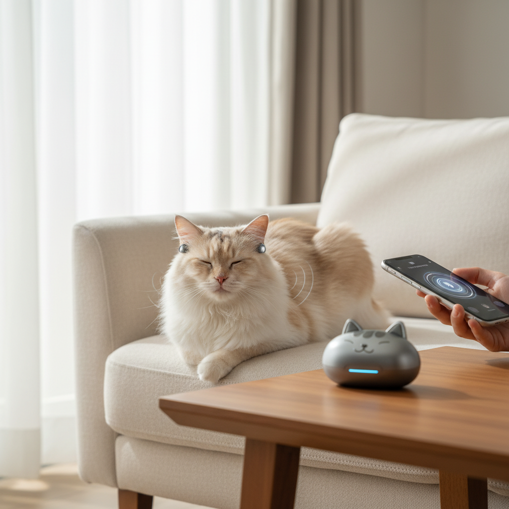 猫イヤホンの使い方と特殊機能（ゴロゴロモードなど）に関する画像