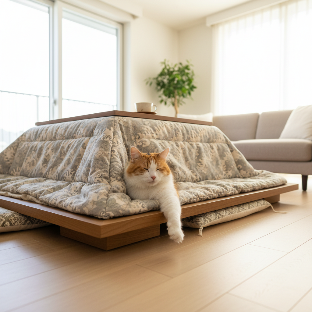 なぜ猫はこたつが好きなの?心を許しているサインも解説に関する画像