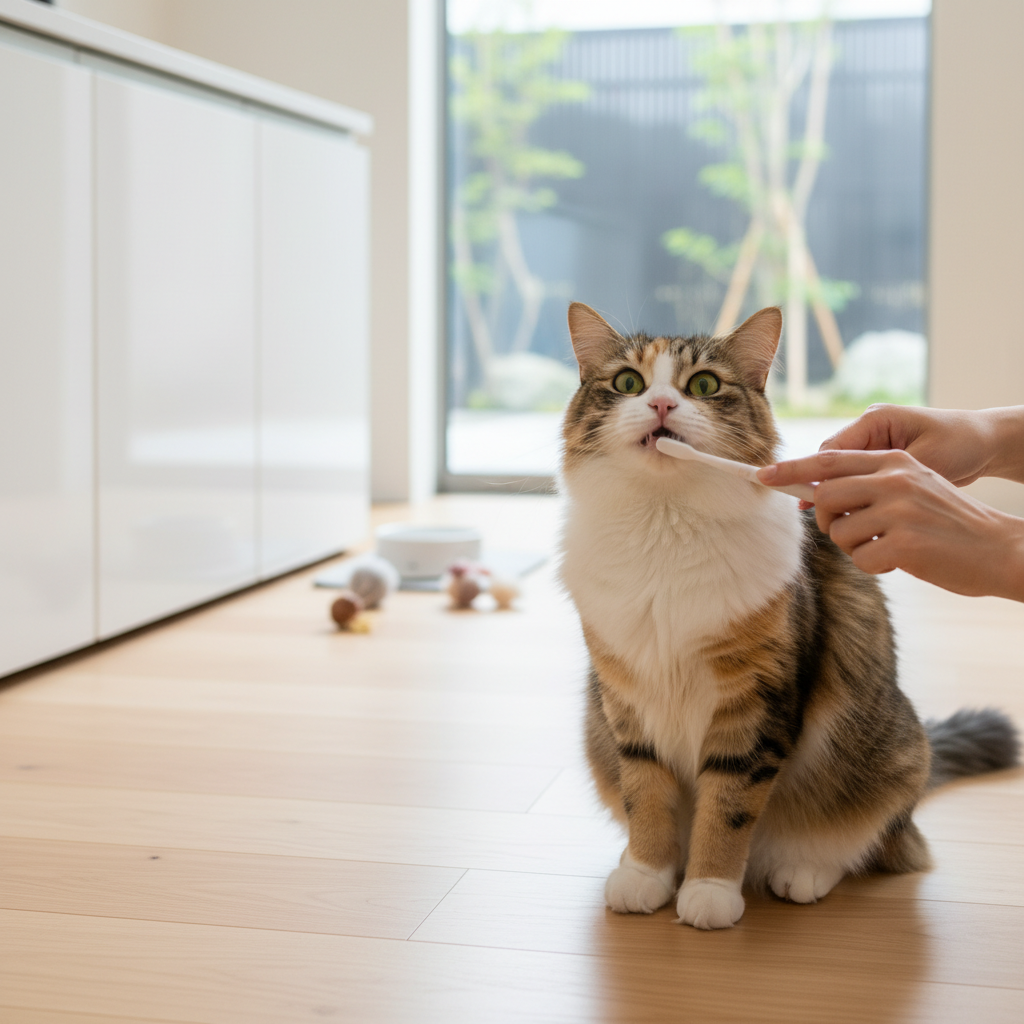 猫の歯磨きはしたほうがいい?その必要性に関する画像