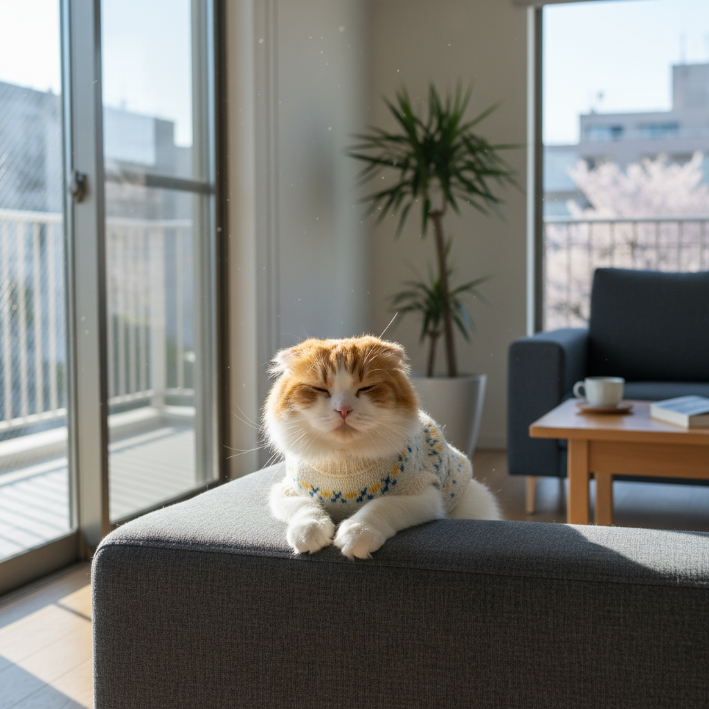 猫に服を着せることのメリットに関する画像