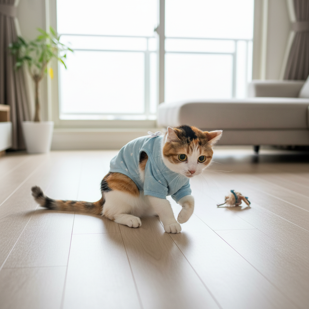 猫に服を着せることのデメリットとストレスサインに関する画像