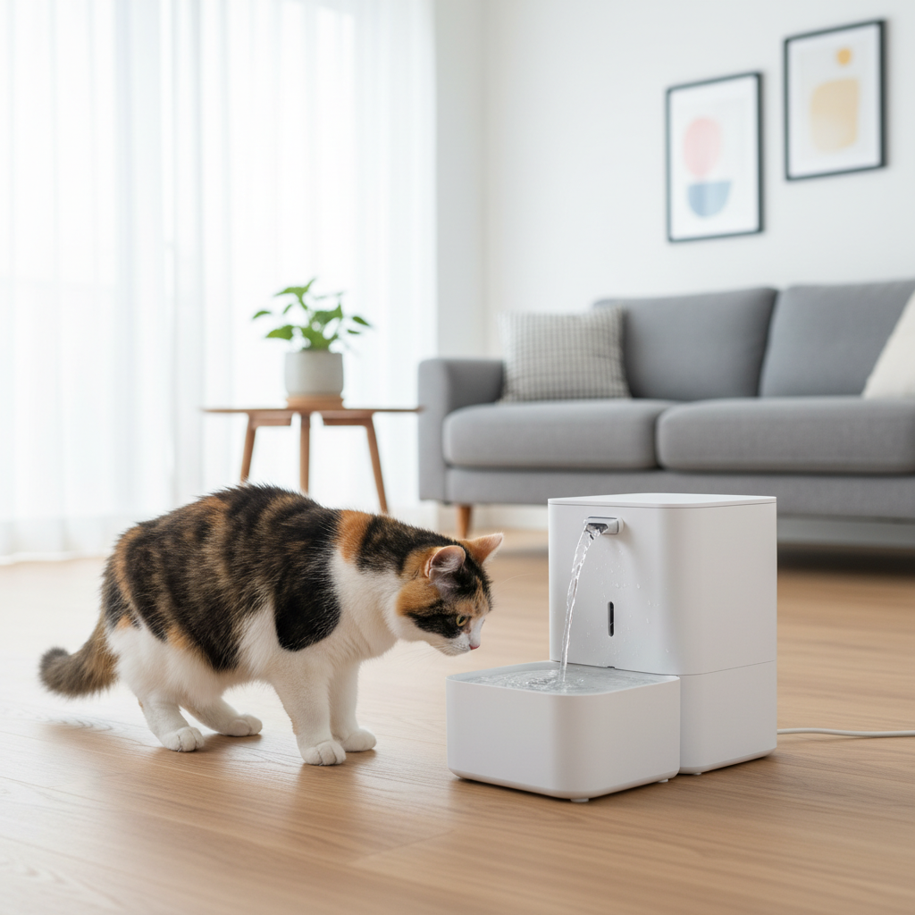 猫に給水器は必要ですか？｜自動水飲み器のメリットに関する画像